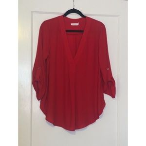Lulu’s red tunic top